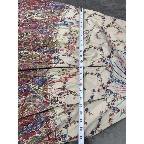 Ariella Boho Floral Embroidered Cotton Skirt High Waisted A line Size S - Picture 13 of 16